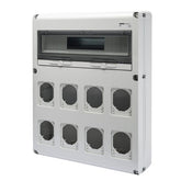 20-module panel for 8 outlets (without grounding strip 3940412B)
